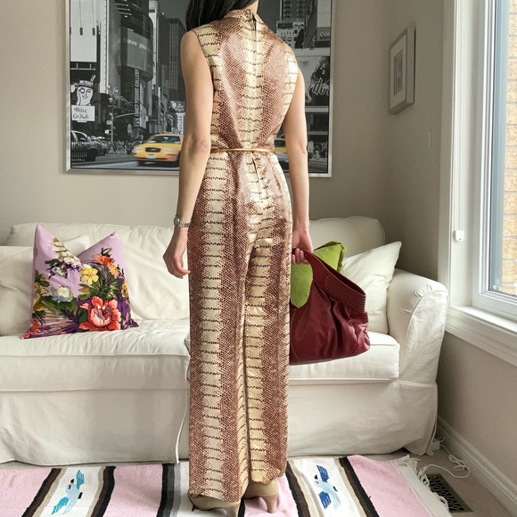 Vintage Miss Renfrew at Holt Renfrew reptile print jumpsuit - Picture 5 of 16